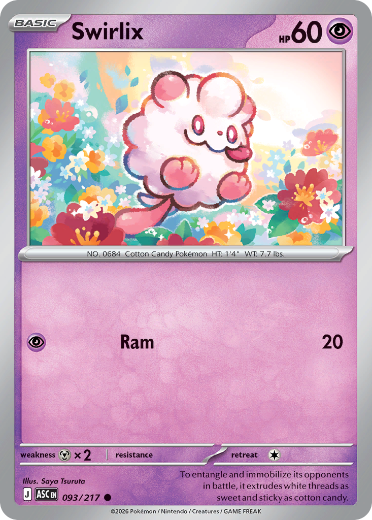 Swirlix (093/217) (Love Ball) [Mega Evolution: Ascended Heroes]
