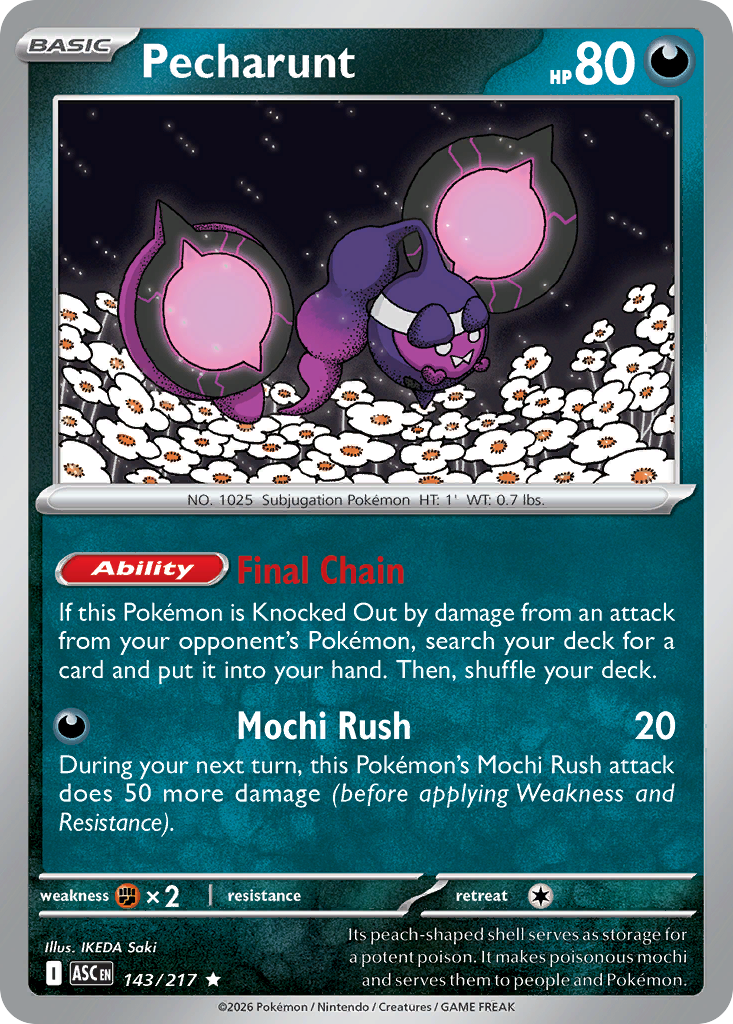 Pecharunt (143/217) (Poke Ball) [Mega Evolution: Ascended Heroes]