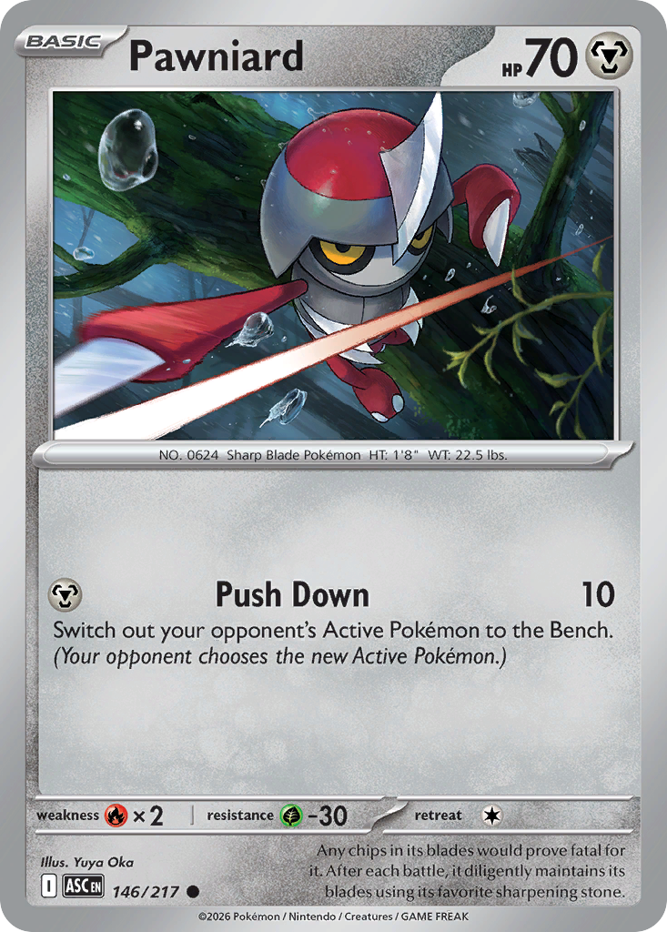 Pawniard (146/217) (Quick Ball) [Mega Evolution: Ascended Heroes]