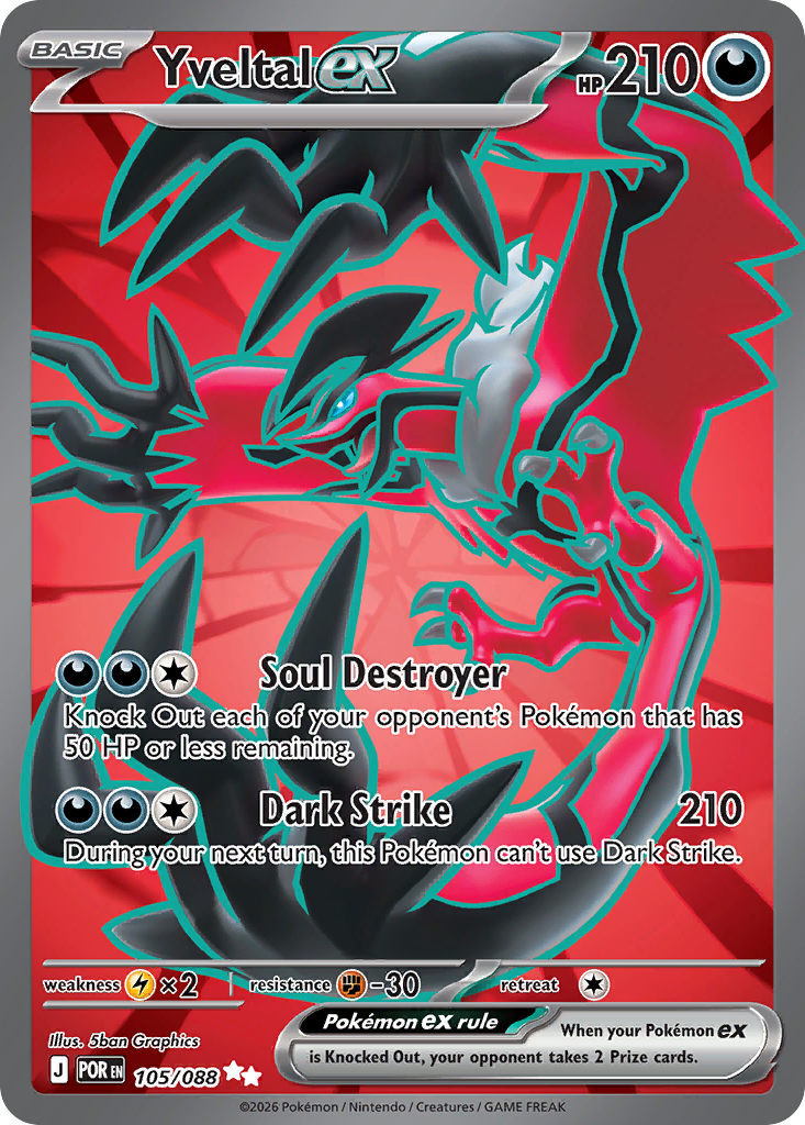 Yveltal ex (105/088) [Mega Evolution: Perfect Order]