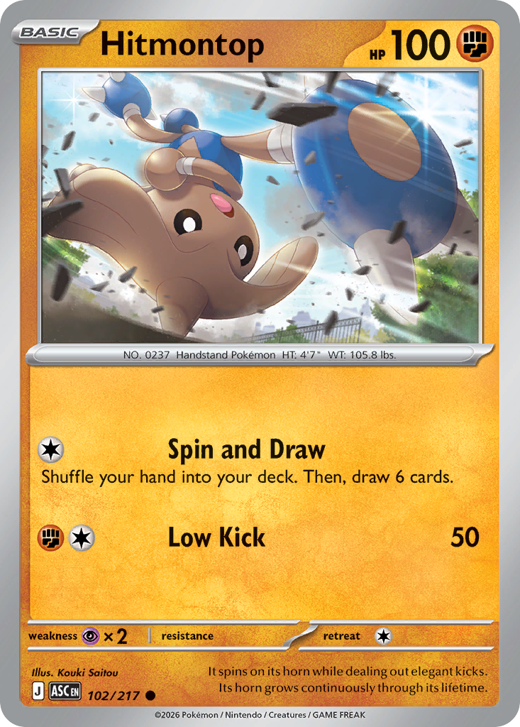 Hitmontop (102/217) (Energy Symbol Pattern) [Mega Evolution: Ascended Heroes]