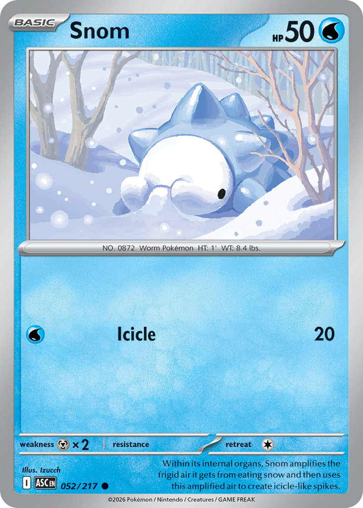 Snom (052/217) (Energy Symbol Pattern) [Mega Evolution: Ascended Heroes]