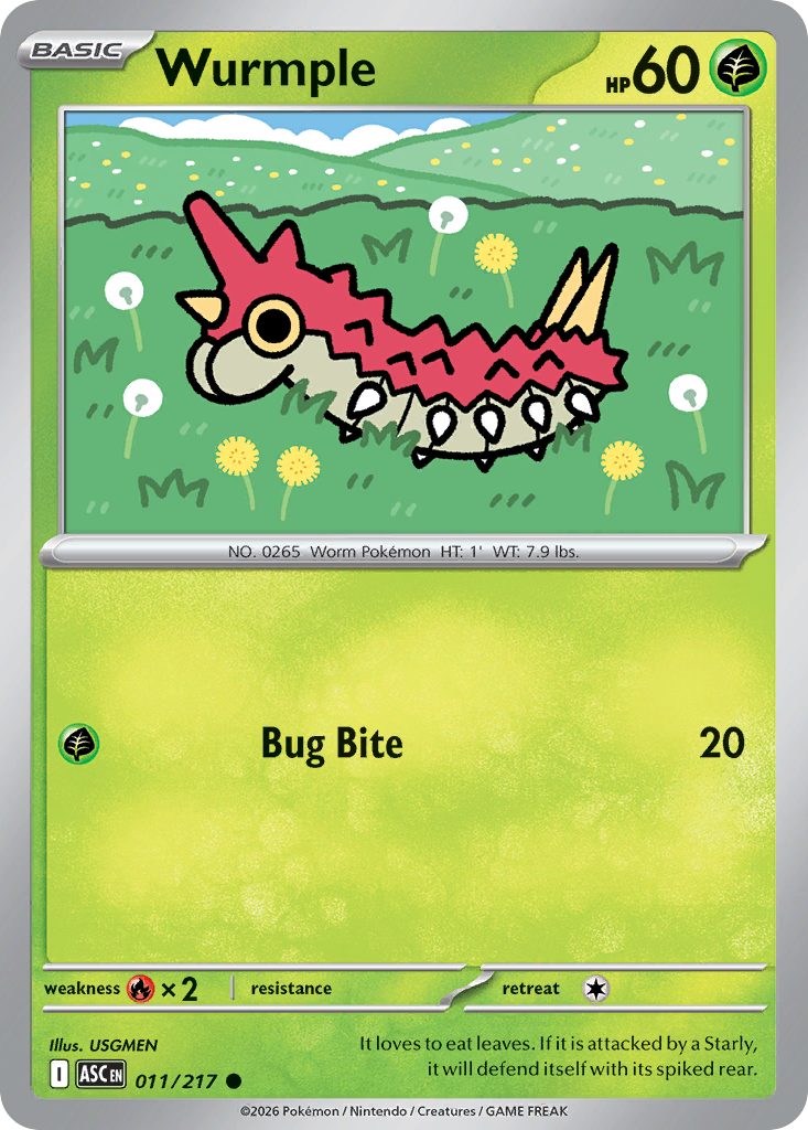 Wurmple (011/217) (Love Ball) [Mega Evolution: Ascended Heroes]