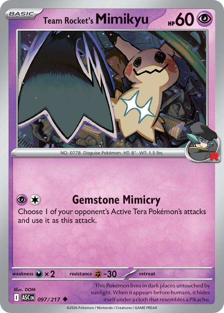Team Rocket's Mimikyu (097/217) (Team Rocket) [Mega Evolution: Ascended Heroes]