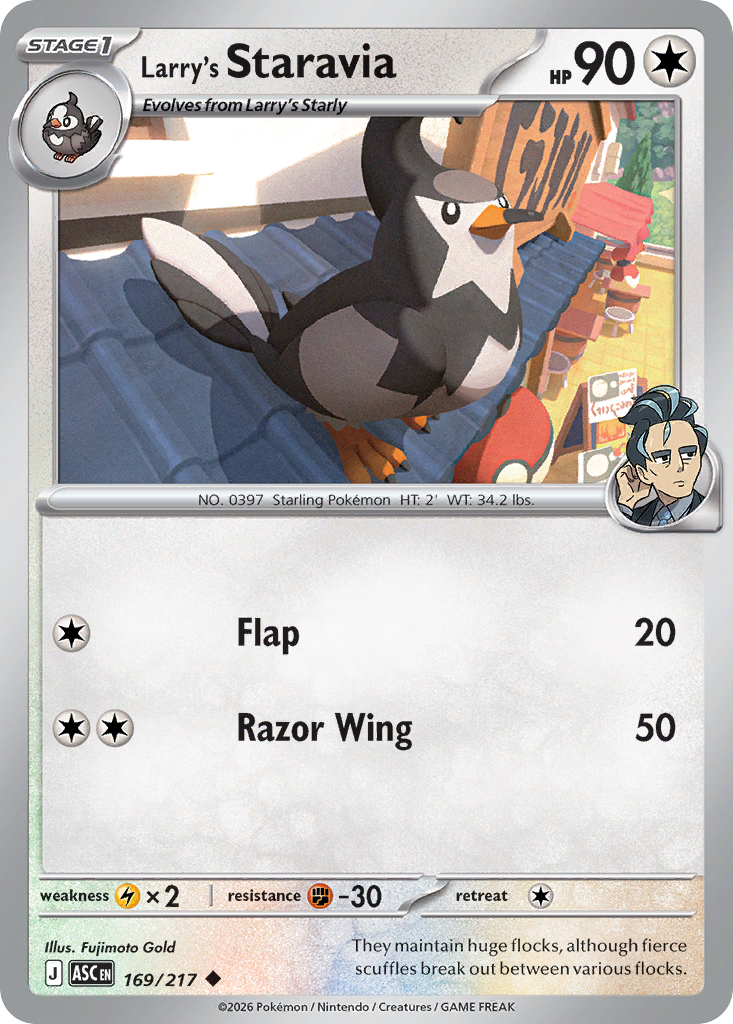 Larry's Staravia (169/217) (Energy Symbol Pattern) [Mega Evolution: Ascended Heroes]