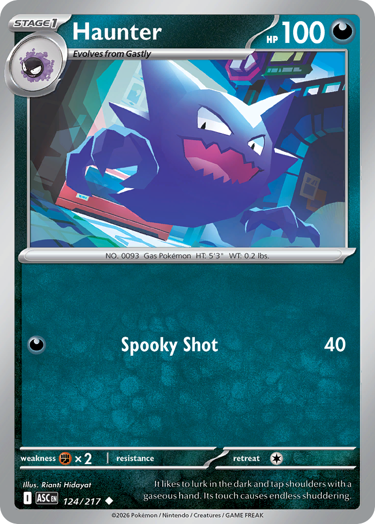 Haunter (124/217) (Energy Symbol Pattern) [Mega Evolution: Ascended Heroes]