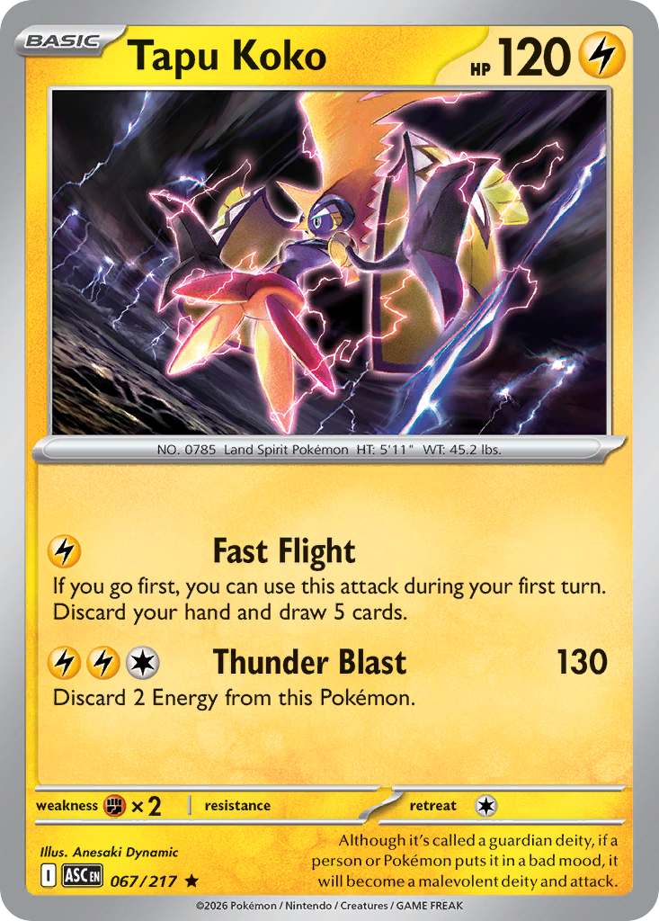 Tapu Koko (067/217) (Quick Ball) [Mega Evolution: Ascended Heroes]
