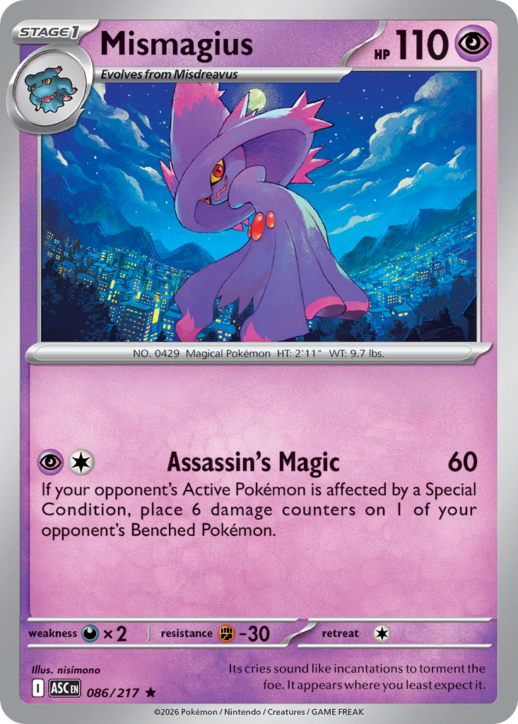 Mismagius (086/217) (Dusk Ball) [Mega Evolution: Ascended Heroes]