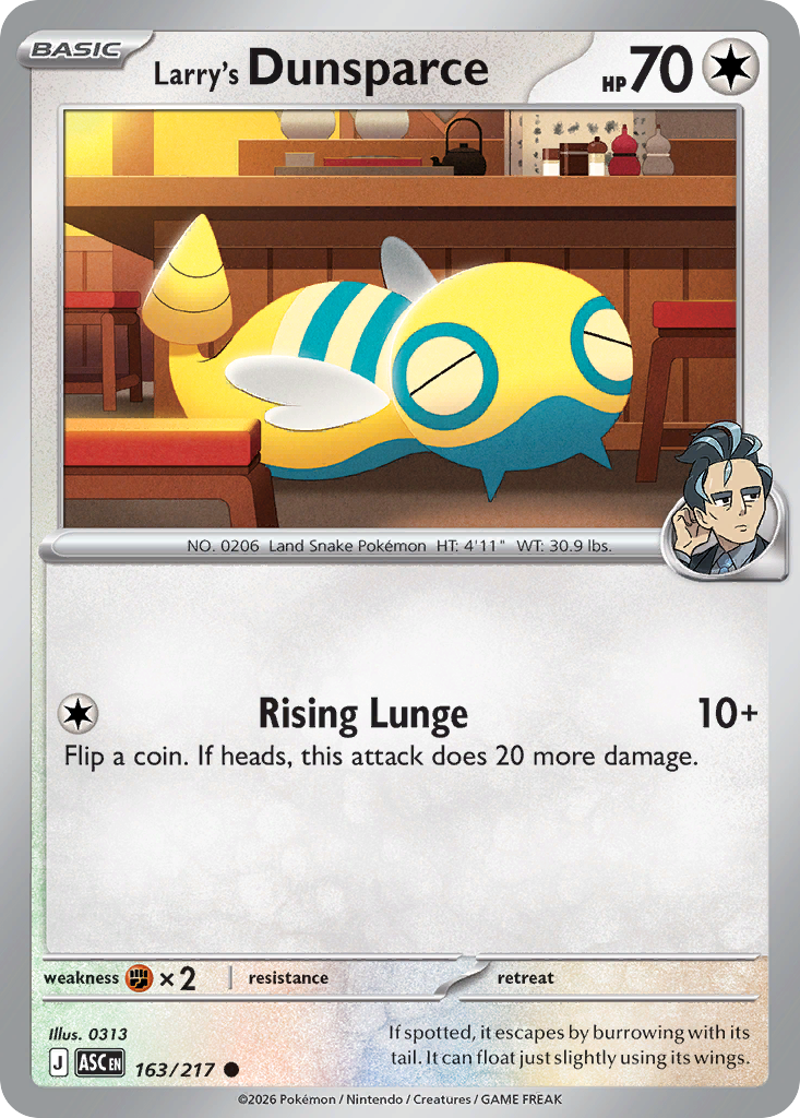 Larry's Dunsparce (163/217) (Energy Symbol Pattern) [Mega Evolution: Ascended Heroes]