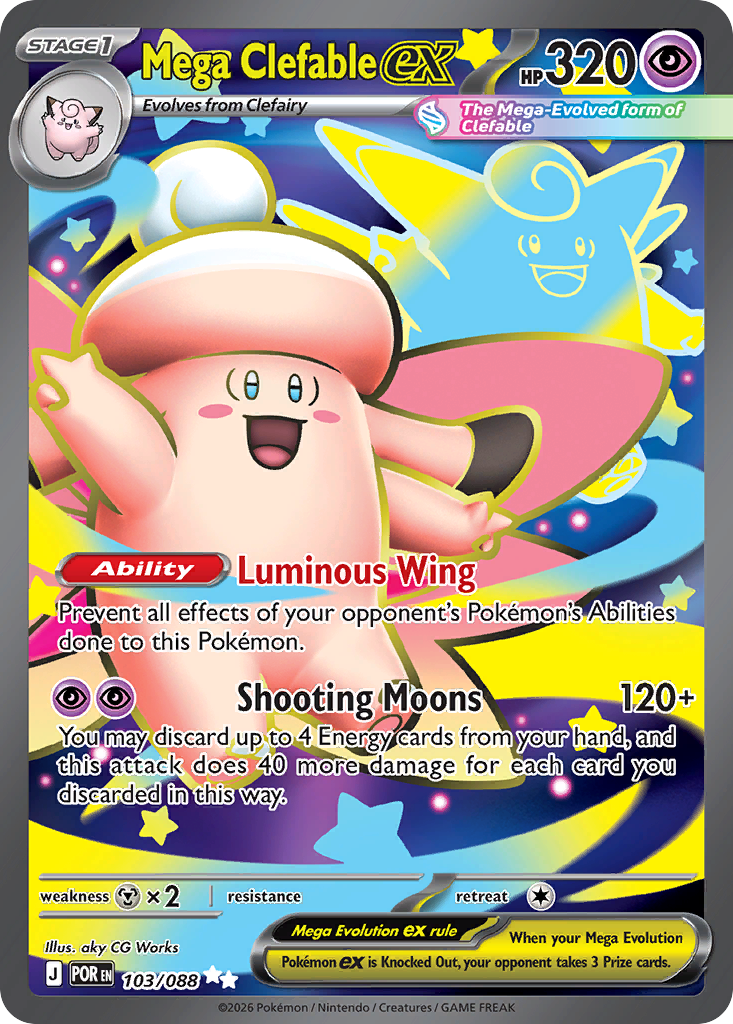 Mega Clefable ex (103/088) [Mega Evolution: Perfect Order]