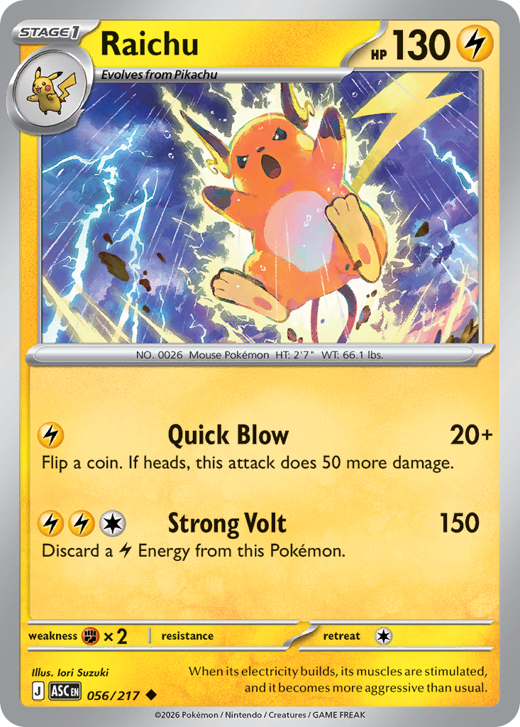 Raichu (056/217) (Friend Ball) [Mega Evolution: Ascended Heroes]