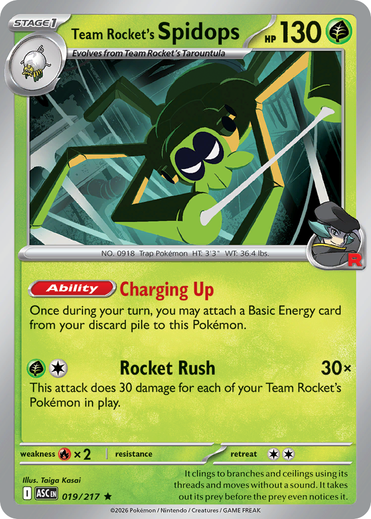 Team Rocket's Spidops (019/217) (Team Rocket) [Mega Evolution: Ascended Heroes]