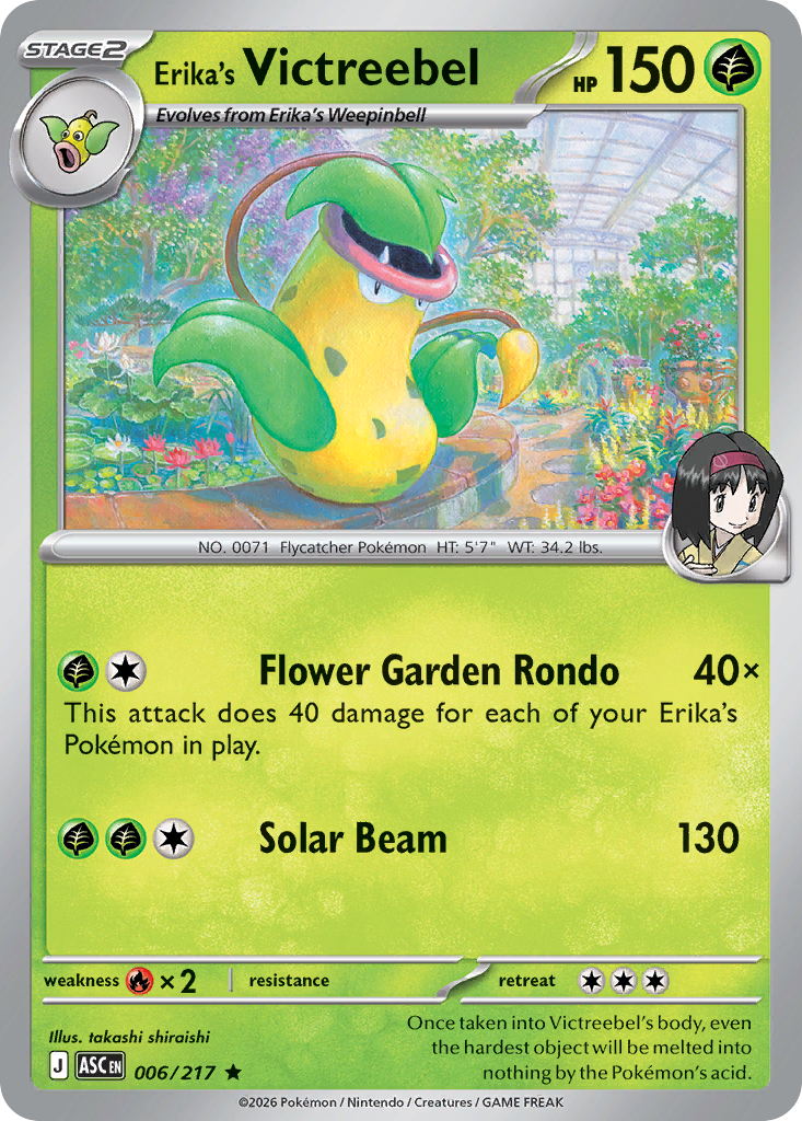 Erika's Victreebel (006/217) (Energy Symbol Pattern) [Mega Evolution: Ascended Heroes]