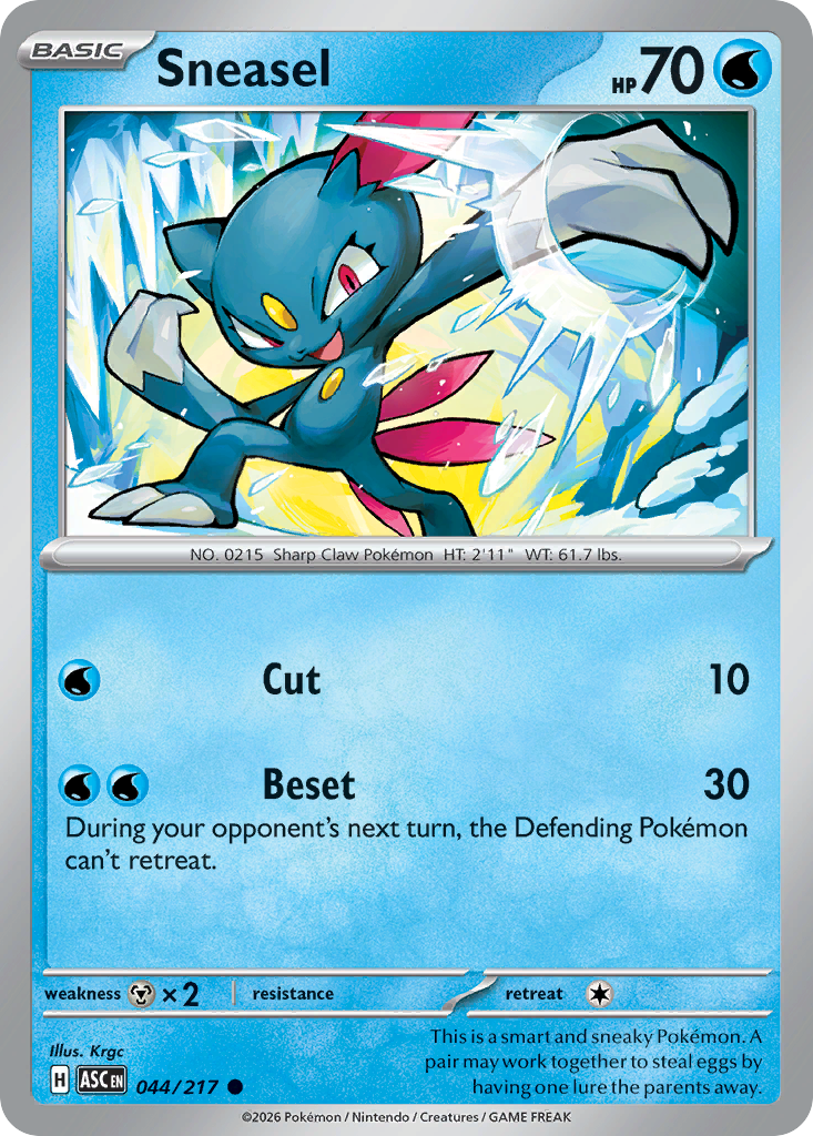Sneasel (044/217) (Energy Symbol Pattern) [Mega Evolution: Ascended Heroes]