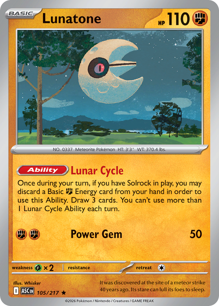 Lunatone (105/217) (Dusk Ball) [Mega Evolution: Ascended Heroes]