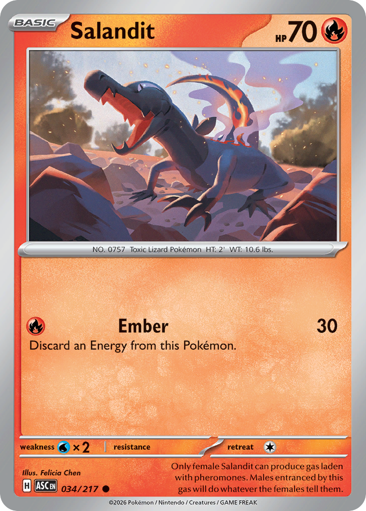 Salandit (034/217) (Quick Ball) [Mega Evolution: Ascended Heroes]