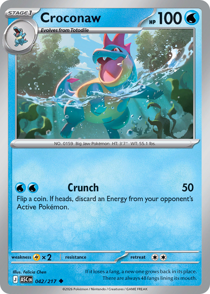 Croconaw (042/217) (Energy Symbol Pattern) [Mega Evolution: Ascended Heroes]