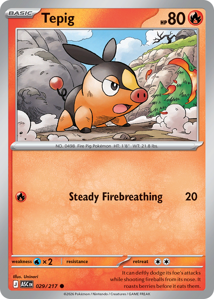 Tepig (029/217) (Energy Symbol Pattern) [Mega Evolution: Ascended Heroes]