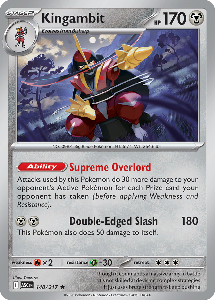 Kingambit (148/217) (Quick Ball) [Mega Evolution: Ascended Heroes]