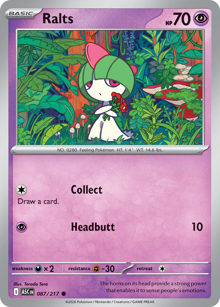 Ralts (087/217) (Love Ball) [Mega Evolution: Ascended Heroes]