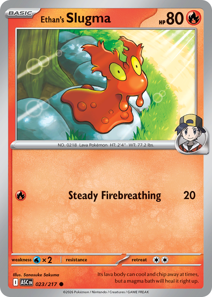 Ethan's Slugma (023/217) (Energy Symbol Pattern) [Mega Evolution: Ascended Heroes]