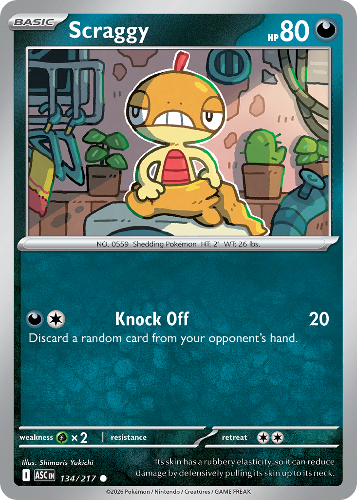 Scraggy (134/217) (Quick Ball) [Mega Evolution: Ascended Heroes]