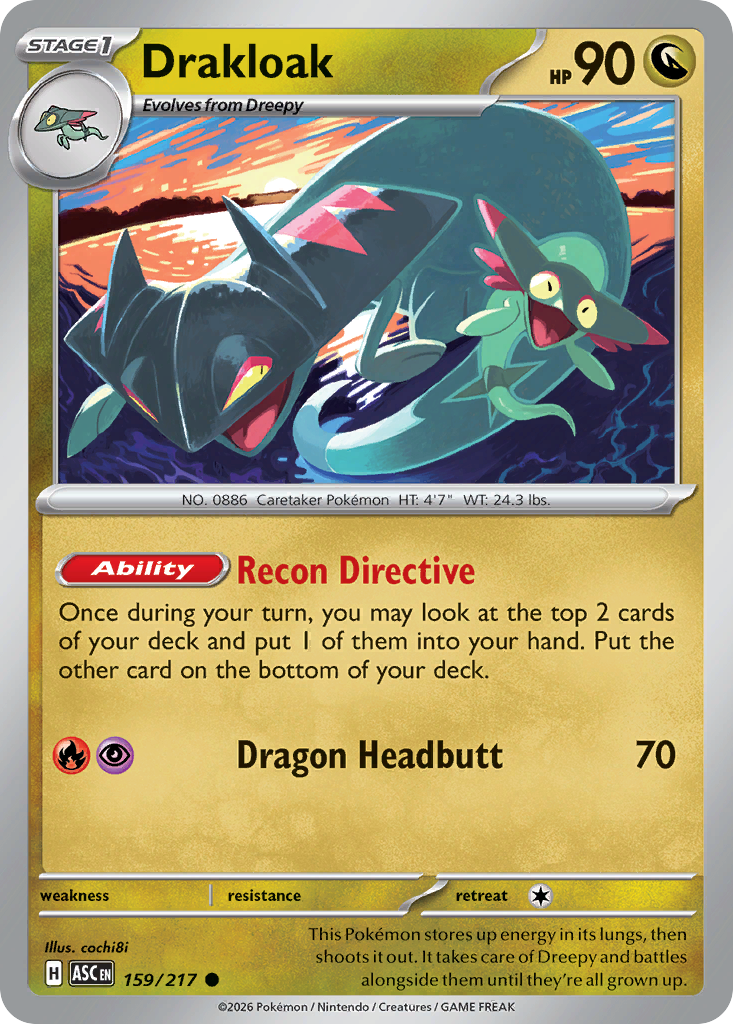 Drakloak (159/217) (Quick Ball) [Mega Evolution: Ascended Heroes]