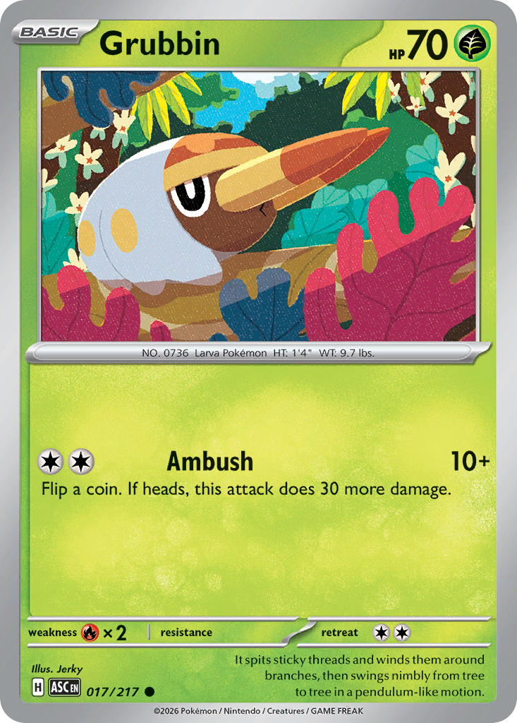 Grubbin (017/217) (Quick Ball) [Mega Evolution: Ascended Heroes]
