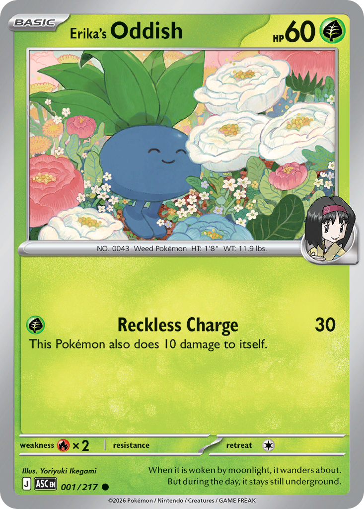 Erika's Oddish (001/217) (Energy Symbol Pattern) [Mega Evolution: Ascended Heroes]