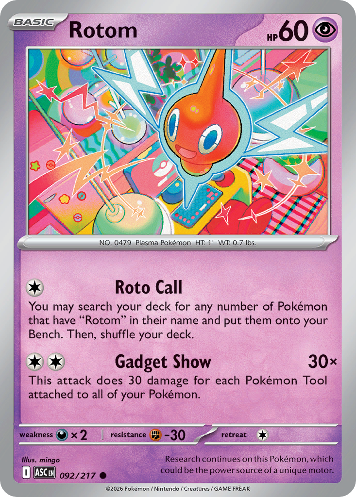 Rotom (092/217) (Energy Symbol Pattern) [Mega Evolution: Ascended Heroes]