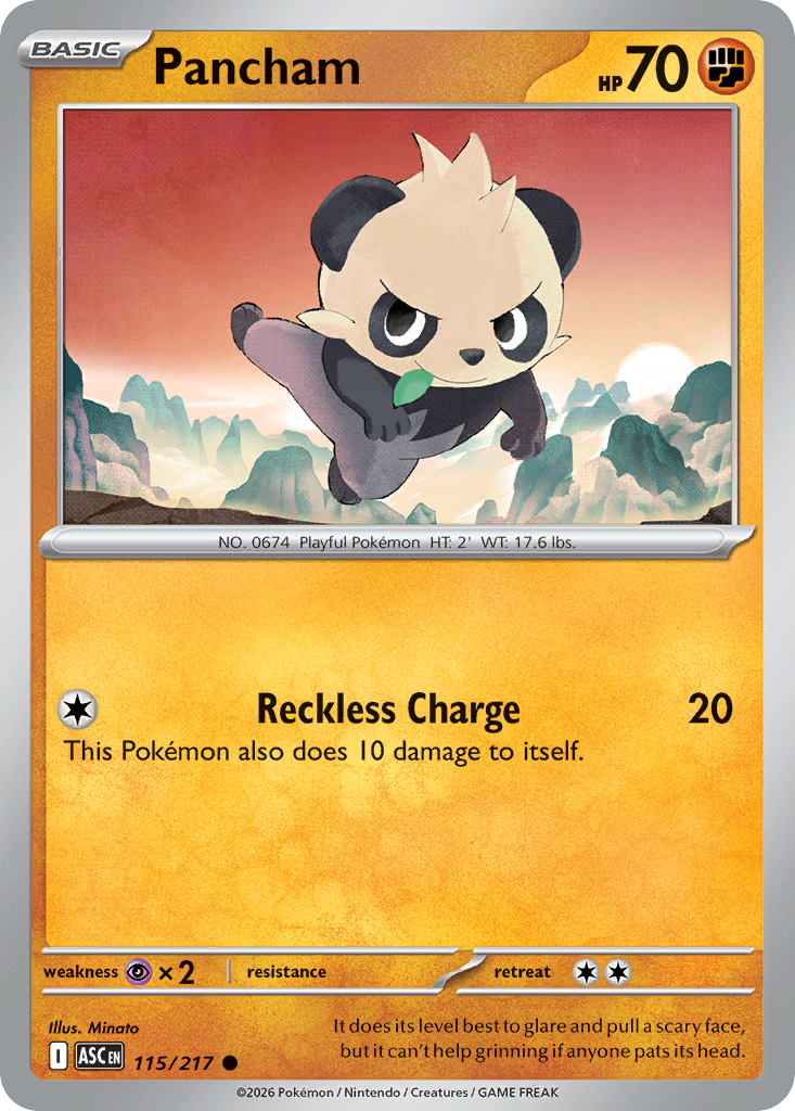 Pancham (115/217) (Love Ball) [Mega Evolution: Ascended Heroes]
