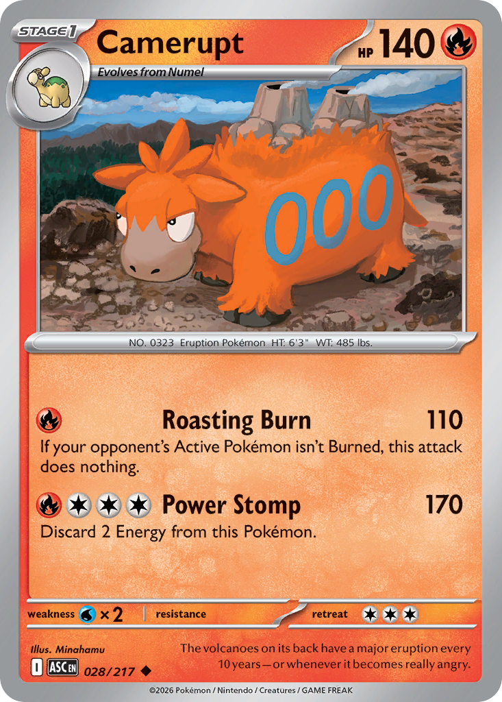 Camerupt (028/217) (Energy Symbol Pattern) [Mega Evolution: Ascended Heroes]