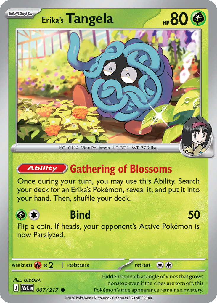 Erika's Tangela (007/217) (Energy Symbol Pattern) [Mega Evolution: Ascended Heroes]