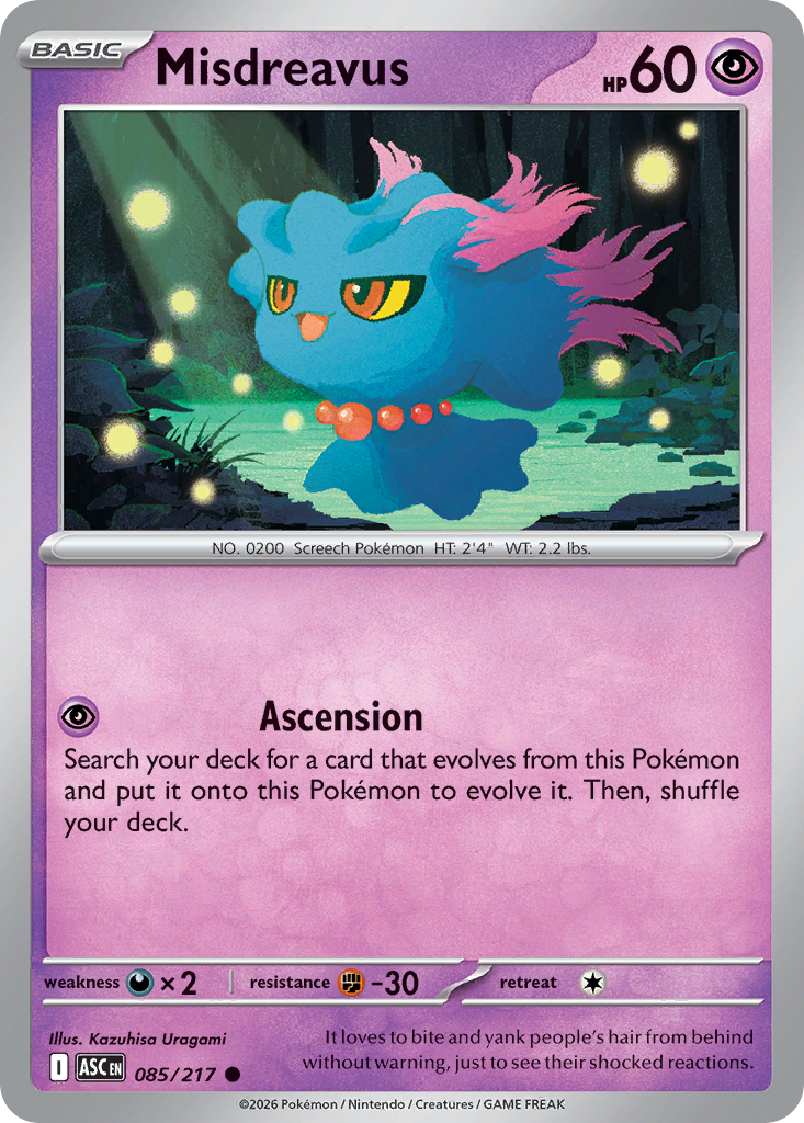 Misdreavus (085/217) (Dusk Ball) [Mega Evolution: Ascended Heroes]