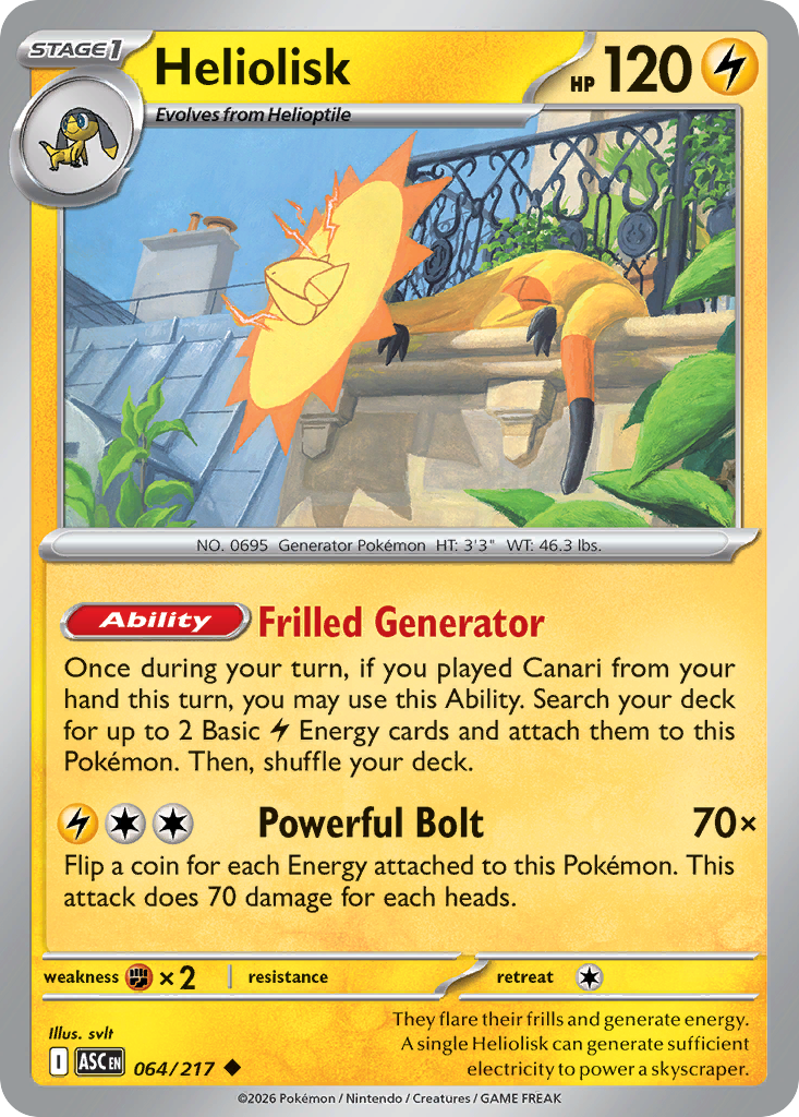 Heliolisk (064/217) (Quick Ball) [Mega Evolution: Ascended Heroes]