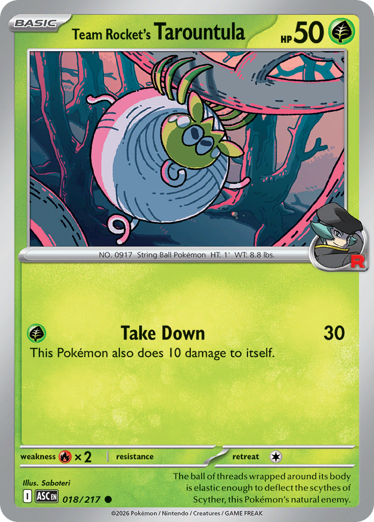 Team Rocket's Tarountula (018/217) (Team Rocket) [Mega Evolution: Ascended Heroes]