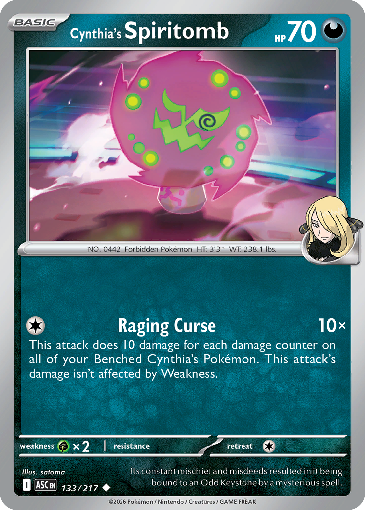Cynthia's Spiritomb (133/217) (Energy Symbol Pattern) [Mega Evolution: Ascended Heroes]
