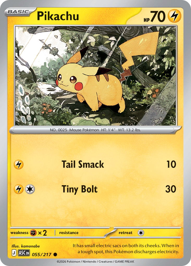 Pikachu (055/217) (Energy Symbol Pattern) [Mega Evolution: Ascended Heroes]
