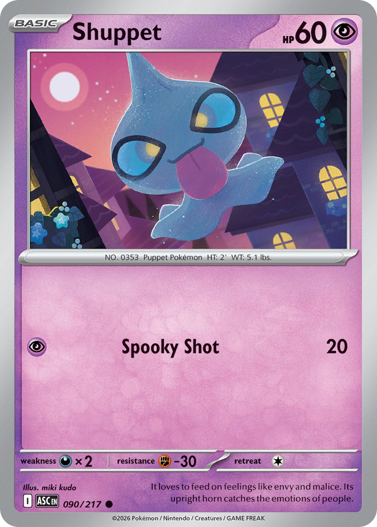 Shuppet (090/217) (Dusk Ball) [Mega Evolution: Ascended Heroes]