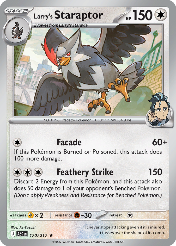 Larry's Staraptor (170/217) (Poke Ball) [Mega Evolution: Ascended Heroes]